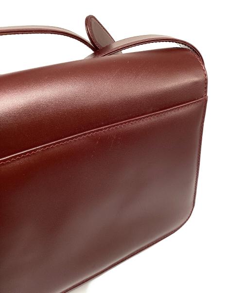 Cartier（カルティエ）Cartier (カルティエ) マストライン ショルダーバッグ ワインレッドの古着・服飾アイテム