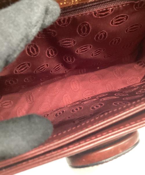 Cartier（カルティエ）Cartier (カルティエ) マストライン ショルダーバッグ ワインレッドの古着・服飾アイテム