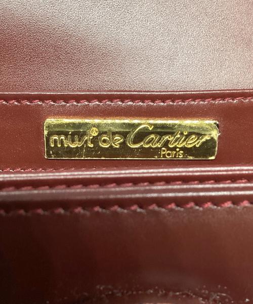 Cartier（カルティエ）Cartier (カルティエ) マストライン ショルダーバッグ ワインレッドの古着・服飾アイテム