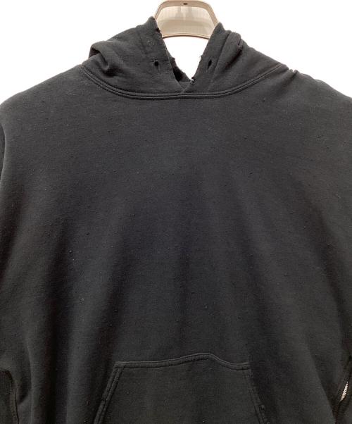 SASQUATCHfabrix.（サスクワッチファブリックス）SASQUATCHfabrix. (サスクワッチファブリックス) ダメージ＆毛玉加工パーカー ネイビー サイズ:Mの古着・服飾アイテム