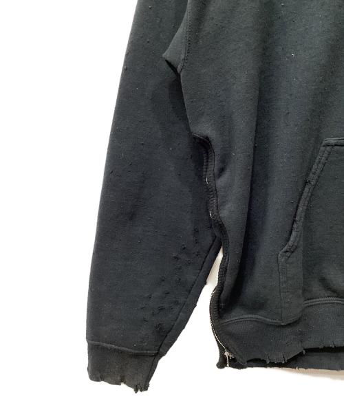 SASQUATCHfabrix.（サスクワッチファブリックス）SASQUATCHfabrix. (サスクワッチファブリックス) ダメージ＆毛玉加工パーカー ネイビー サイズ:Mの古着・服飾アイテム