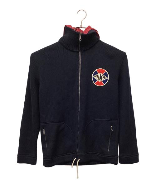GUCCI（グッチ）GUCCI (グッチ) ジップパーカー ネイビー×レッド サイズ:XSの古着・服飾アイテム