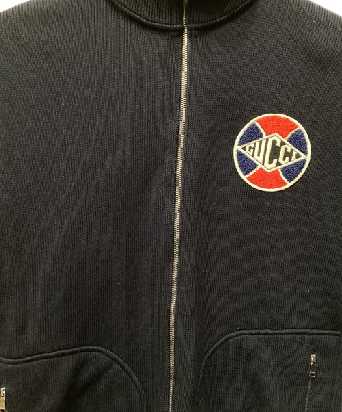 GUCCI（グッチ）GUCCI (グッチ) ジップパーカー ネイビー×レッド サイズ:XSの古着・服飾アイテム