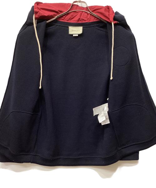 GUCCI（グッチ）GUCCI (グッチ) ジップパーカー ネイビー×レッド サイズ:XSの古着・服飾アイテム