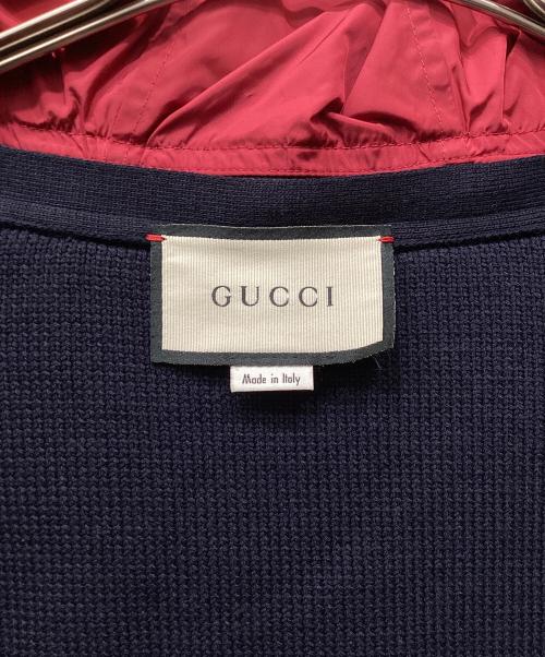 GUCCI（グッチ）GUCCI (グッチ) ジップパーカー ネイビー×レッド サイズ:XSの古着・服飾アイテム