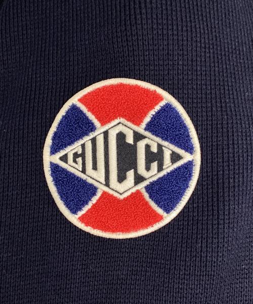 GUCCI（グッチ）GUCCI (グッチ) ジップパーカー ネイビー×レッド サイズ:XSの古着・服飾アイテム