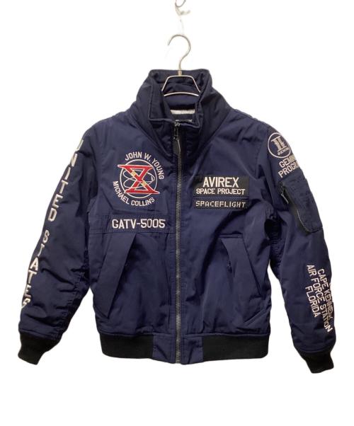 AVIREX（アヴィレックス）AVIREX (アヴィレックス) フライトジャケット ネイビー サイズ:Mの古着・服飾アイテム