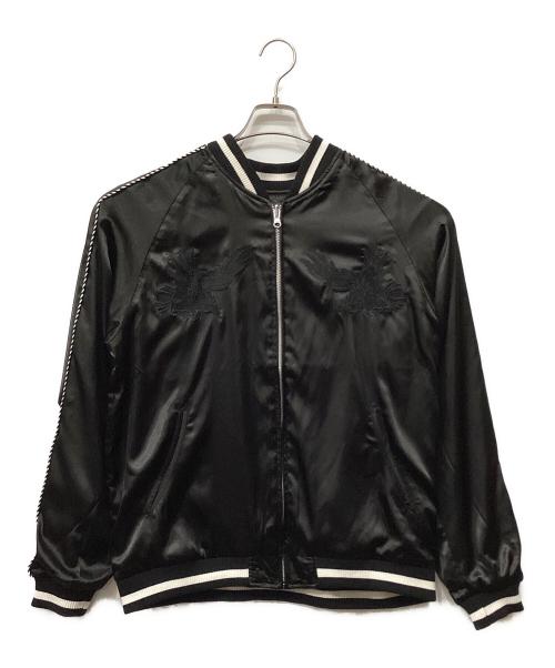 花旅楽団（ハナタビガクダン）花旅楽団 (ハナタビガクダン) リバーシブルスカジャン ブラック サイズ:XLの古着・服飾アイテム