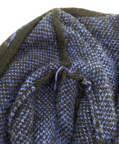 stussy（ステューシー）stussy (ステューシー) 総柄カーディガン ブラック×ブルー サイズ:Ｌの古着・服飾アイテム