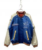 TED COMPANYテッドカンパニー）の古着「リバーシブルスカジャン」｜ブルー×アイボリー