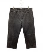 LEVI'Sリーバイス）の古着「デニムワイドパンツ」｜ブラック
