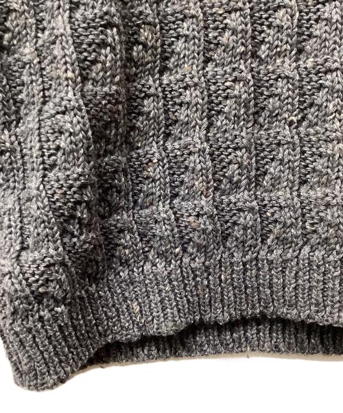 ARMANI JEANS（アルマーニジーンズ）ARMANI JEANS (アルマーニジーンズ) ロゴクルーニット グレー サイズ:Lの古着・服飾アイテム