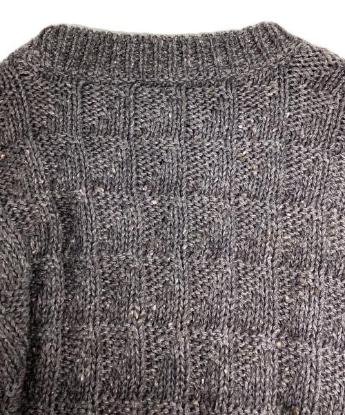 ARMANI JEANS（アルマーニジーンズ）ARMANI JEANS (アルマーニジーンズ) ロゴクルーニット グレー サイズ:Lの古着・服飾アイテム