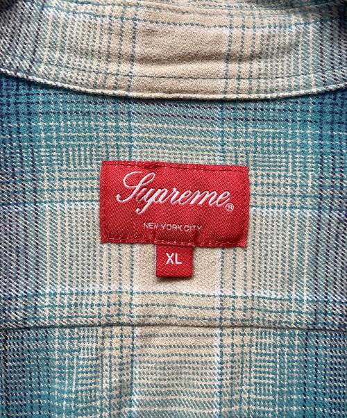 SUPREME（シュプリーム）SUPREME (シュプリーム) Shadow Plaid Flannel Shirt ブルー×ネイビー サイズ:XLの古着・服飾アイテム