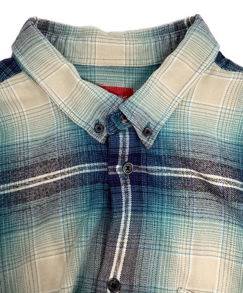 SUPREME（シュプリーム）SUPREME (シュプリーム) Shadow Plaid Flannel Shirt ブルー×ネイビー サイズ:XLの古着・服飾アイテム