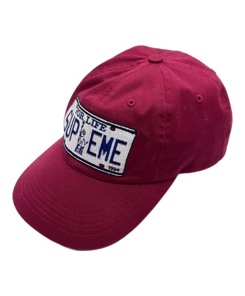 SUPREME（シュプリーム）SUPREME (シュプリーム) License Plate 6-Panel cap ワインレッドの古着・服飾アイテム