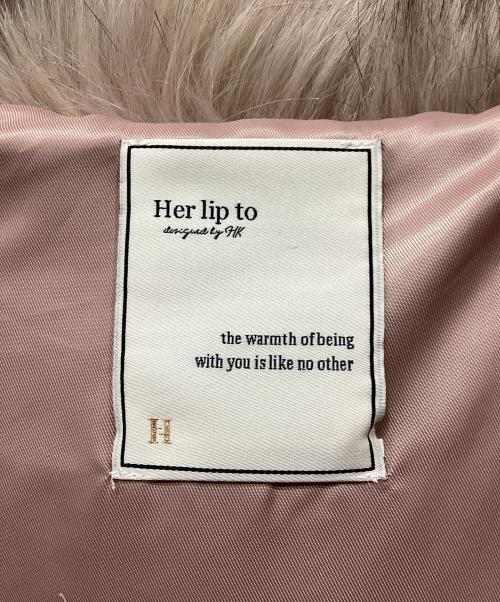 HER LIP TO（ハーリップトゥ）HER LIP TO (ハーリップトゥ) ダッフルコート ピンク サイズ:Mの古着・服飾アイテム