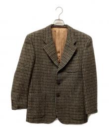 GLENOVER（グレンオーバー）の古着「ツイードテーラードジャケット」｜ブラウン×グリーン