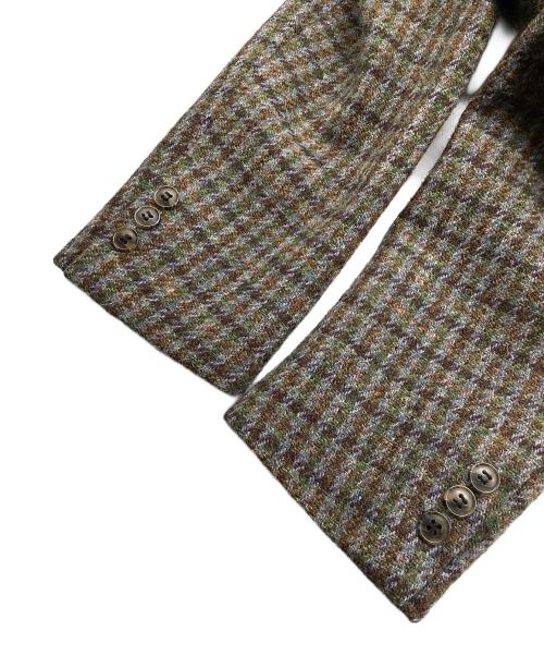 GLENOVER（グレンオーバー）GLENOVER (グレンオーバー) ツイードテーラードジャケット ブラウン×グリーン サイズ:90-76-165の古着・服飾アイテム