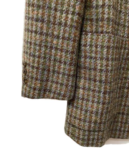 GLENOVER（グレンオーバー）GLENOVER (グレンオーバー) ツイードテーラードジャケット ブラウン×グリーン サイズ:90-76-165の古着・服飾アイテム