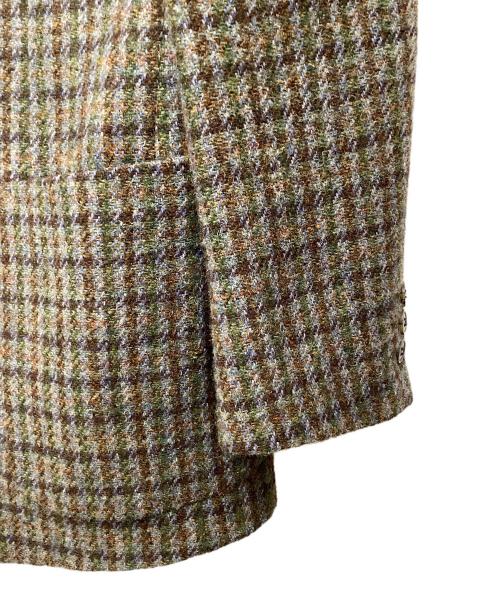 GLENOVER（グレンオーバー）GLENOVER (グレンオーバー) ツイードテーラードジャケット ブラウン×グリーン サイズ:90-76-165の古着・服飾アイテム