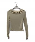 anuansアニュアンス）の古着「ギャザードレープカットトップス」｜ベージュ