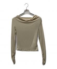 anuans（アニュアンス）の古着「ギャザードレープカットトップス」｜ベージュ