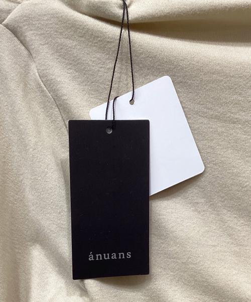 anuans（アニュアンス）anuans (アニュアンス) ギャザードレープカットトップス ベージュ サイズ:Freeの古着・服飾アイテム