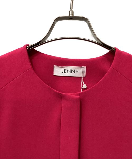 JENNE（ジェンヌ）JENNE (ジェンヌ) ノーカラーコート ショッキングピンク サイズ:Mの古着・服飾アイテム