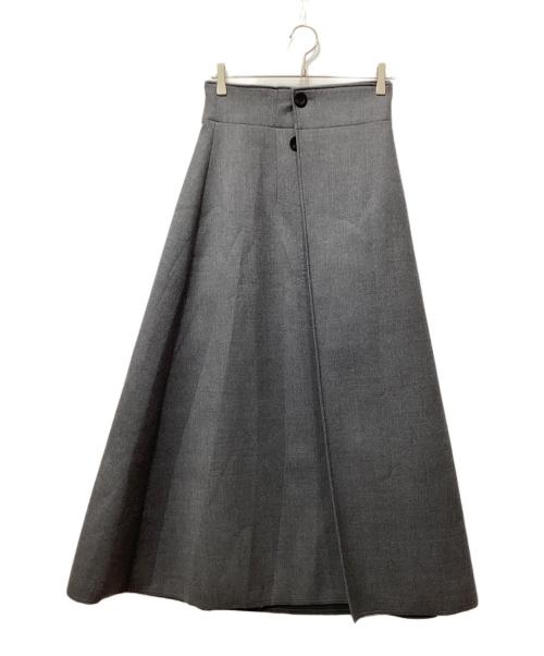 ETRE TOKYO（エトレトウキョウ）ETRE TOKYO (エトレトウキョウ) ボンディングラップスカート グレー サイズ:Mの古着・服飾アイテム