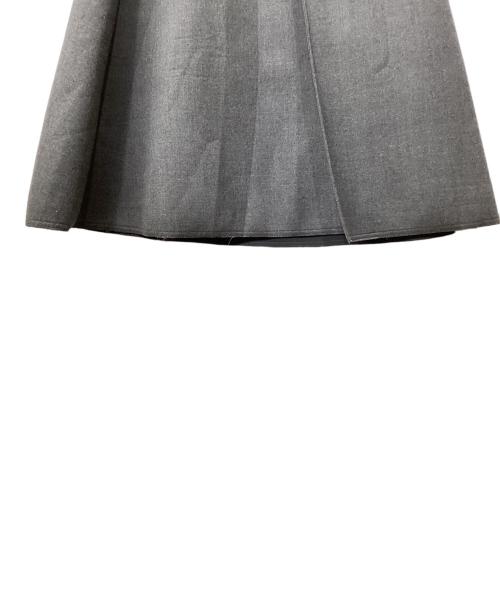 ETRE TOKYO（エトレトウキョウ）ETRE TOKYO (エトレトウキョウ) ボンディングラップスカート グレー サイズ:Mの古着・服飾アイテム