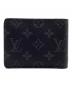 LOUIS VUITTON (ルイ ヴィトン) ポルトフォイユ ミュルティプル モノグラム ブラック：22000円