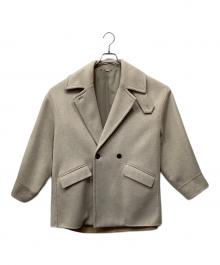 SIMPLICITE（シンプリシテ）の古着「S120ブレンドリバーミドルコート」｜ベージュ