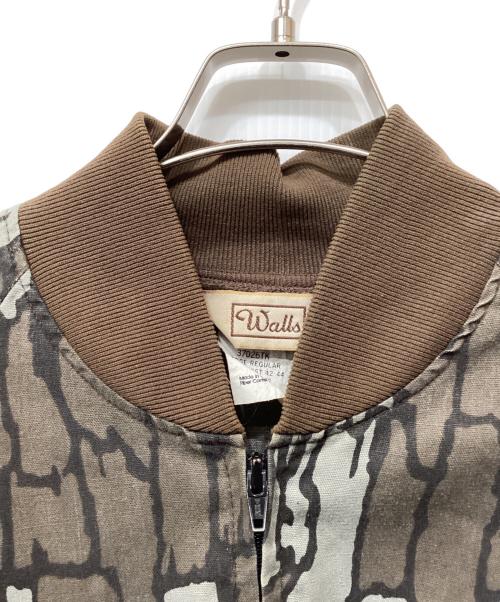 Walls（ウォールズ）Walls (ウォールズ) ブルゾン グレー×ブラウン サイズ:Ｌの古着・服飾アイテム