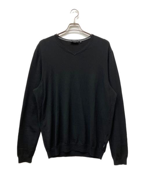 HUGO BOSS（ヒューゴ ボス）HUGO BOSS (ヒューゴ ボス) 厚手ニット ブラック サイズ:XXLの古着・服飾アイテム