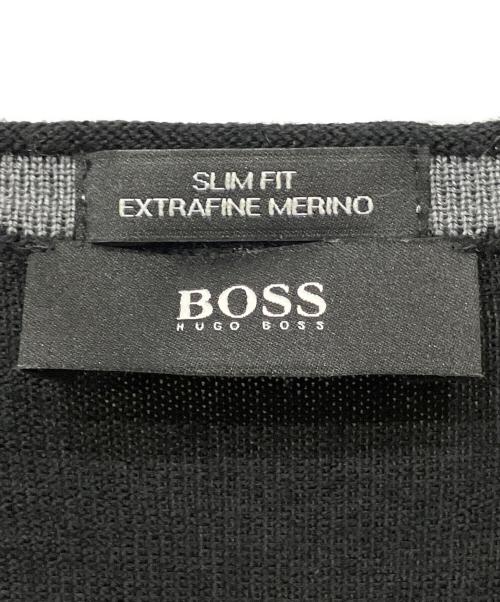 HUGO BOSS（ヒューゴ ボス）HUGO BOSS (ヒューゴ ボス) 厚手ニット ブラック サイズ:XXLの古着・服飾アイテム