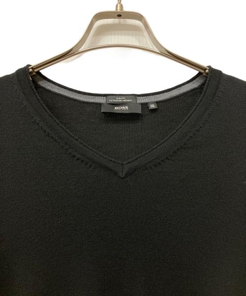 HUGO BOSS（ヒューゴ ボス）HUGO BOSS (ヒューゴ ボス) 厚手ニット ブラック サイズ:XXLの古着・服飾アイテム
