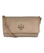 TORY BURCHトリーバーチ）の古着「ショルダーバッグ ブリテン」｜ベージュ