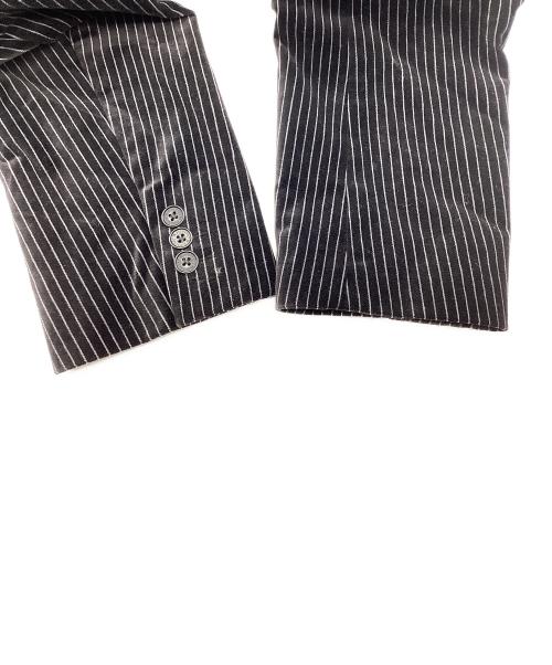 BURBERRY BLACK LABEL（バーバリーブラックレーベル）BURBERRY BLACK LABEL (バーバリーブラックレーベル) ベロア テーラードジャケット ブラック×ホワイト サイズ:Ｌの古着・服飾アイテム