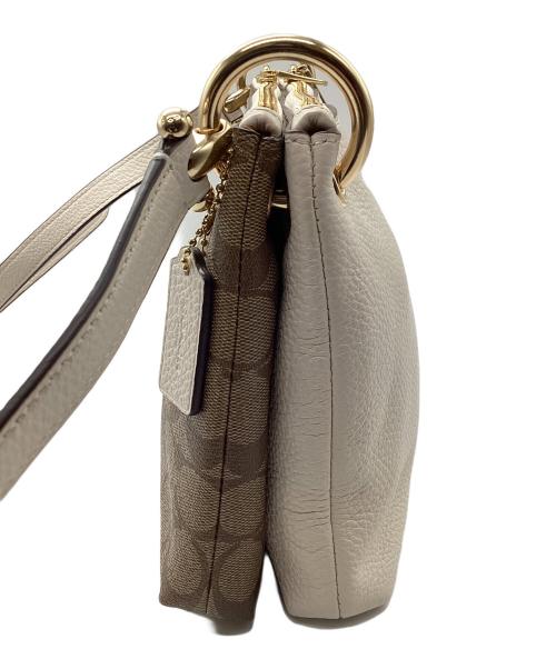 COACH（コーチ）COACH (コーチ) シグネチャー ショルダーバッグ ベージュの古着・服飾アイテム