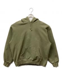 SUPREME（シュプリーム）の古着「Satin Applique Hooded Sweatshirt」｜黄緑
