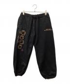 90909090）の古着「Glitter Sweat Pants」｜ブラック