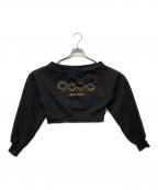 90909090）の古着「オフショルダースウェット」｜ブラック