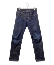 MINEDENIM（マインデニム）の古着「ボタンフライ リジッド デニム パンツ」｜ネイビー