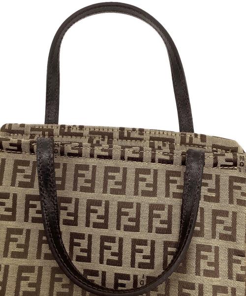 FENDI（フェンディ）FENDI (フェンディ) ミニハンドバッグ ズッキーノ ベージュの古着・服飾アイテム
