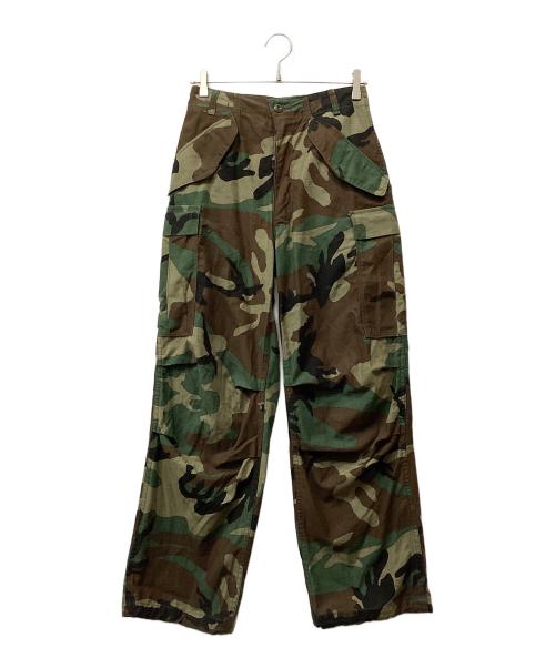 不明（フメイ）不明 (フメイ) ミリタリーパンツ 迷彩 寒冷地用野戦トラウザーズ グリーン サイズ:XS-Mの古着・服飾アイテム