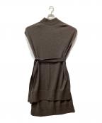 ticcaティッカ）の古着「ノースリーブワンピース」｜ダークブラウン