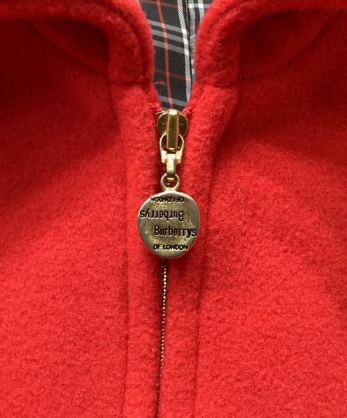 BURBERRY BLUE LABEL（バーバリーロンドンブルーレーベル）BURBERRY BLUE LABEL (バーバリーロンドンブルーレーベル) ウールハーフコート レッド サイズ:40の古着・服飾アイテム