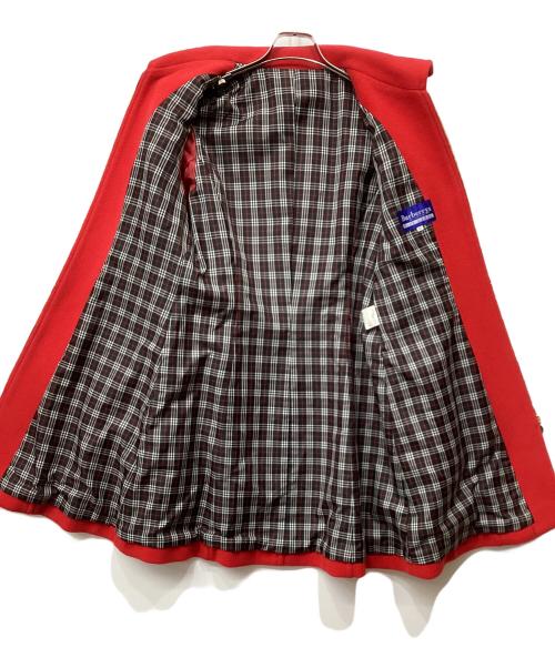 BURBERRY BLUE LABEL（バーバリーロンドンブルーレーベル）BURBERRY BLUE LABEL (バーバリーロンドンブルーレーベル) ウールハーフコート レッド サイズ:40の古着・服飾アイテム