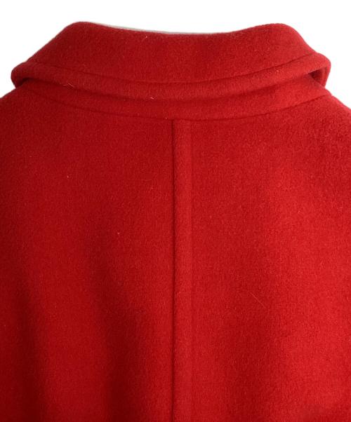 BURBERRY BLUE LABEL（バーバリーロンドンブルーレーベル）BURBERRY BLUE LABEL (バーバリーロンドンブルーレーベル) ウールハーフコート レッド サイズ:40の古着・服飾アイテム